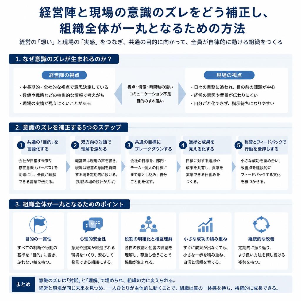 4. 経営陣と現場の認識ズレを解消する