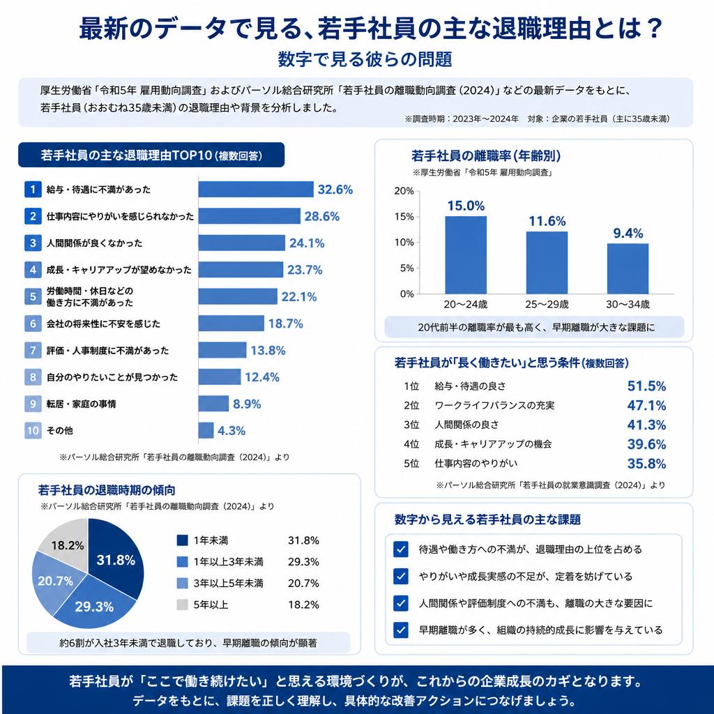 最新の統計調査データに基づく退職理由
