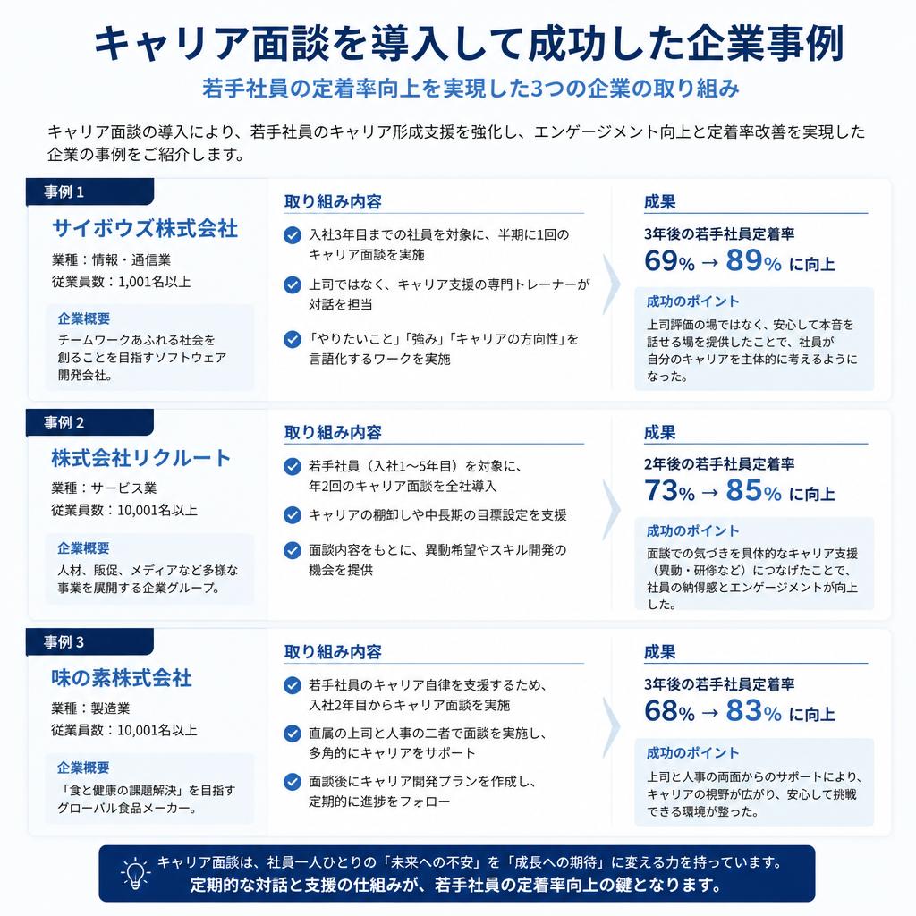 成功事例: キャリア面談を取り入れた企業