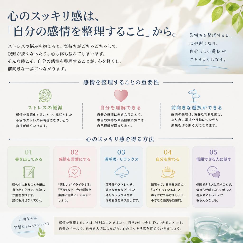 感情を整理することの重要性